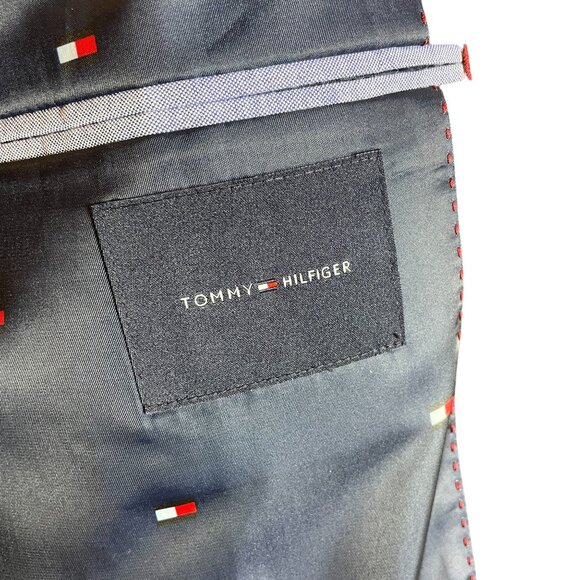 Tommy Hilfiger Men’s Sport Coat Blazer Jacket Burgundy 46L Casual - Picture 6 of 8